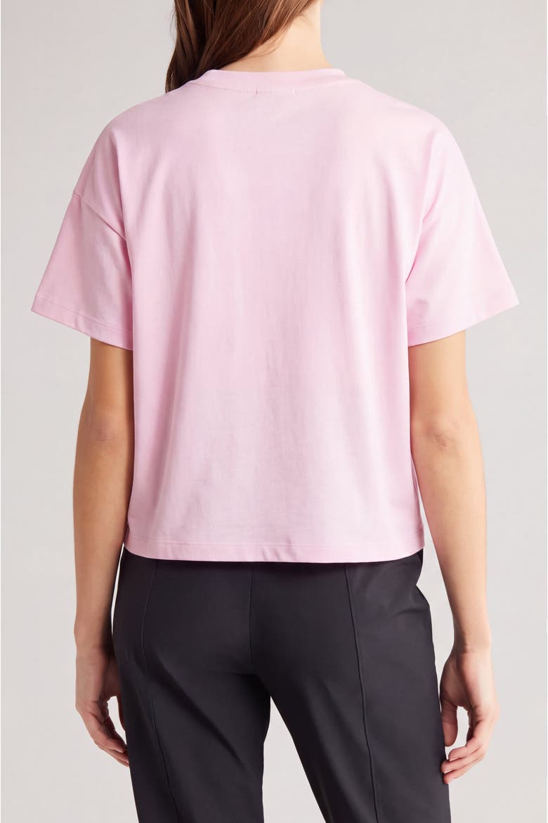 Boxy Short Sleeve Crewneck Organic Cotton T-Shirt, Alternate, color, Pink