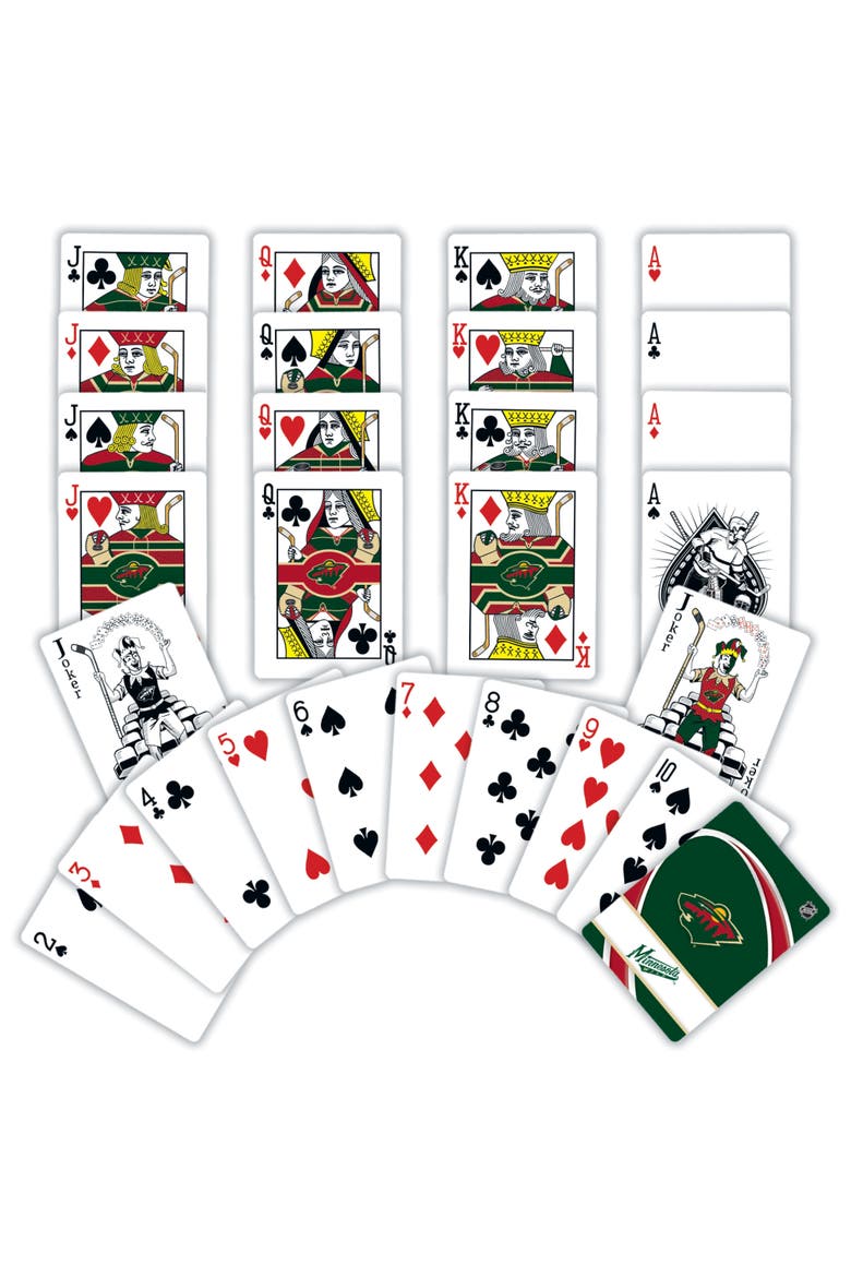 Minnesota Wild Playing Cards, Alternate, color, Multicolor