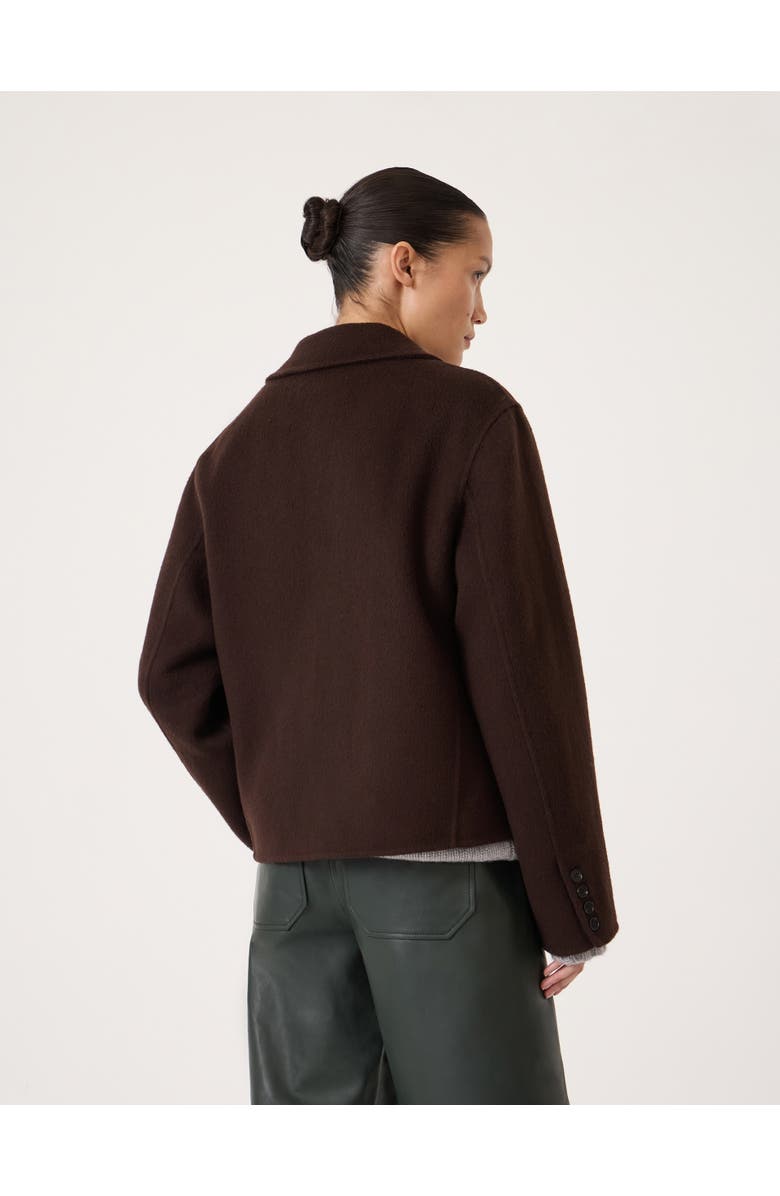 Hush Mina Pure Wool Double Faced Blazer, Alternate, color, Chocolate Brown
