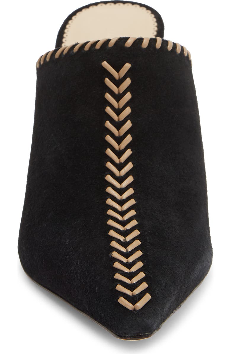 Cinq à Sept Susan Whipstitch Mule, Alternate, color, Black/ Brown Sugar