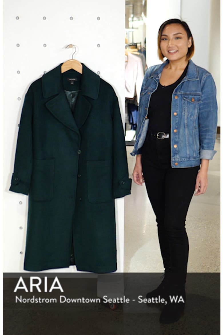 Drop Shoulder Wool Blend Coat video
