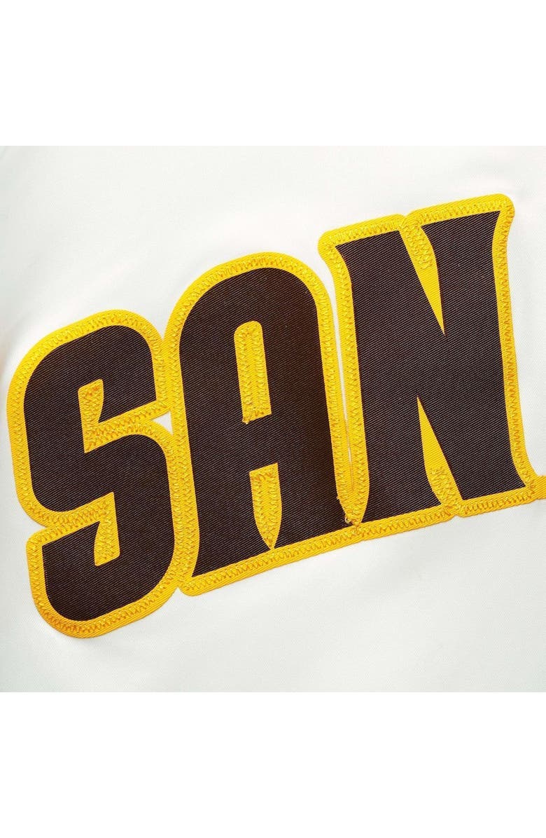 PRO STANDARD Men's Pro Standard White San Diego Padres Wordmark Satin Full-Snap Jacket, Alternate, color, White