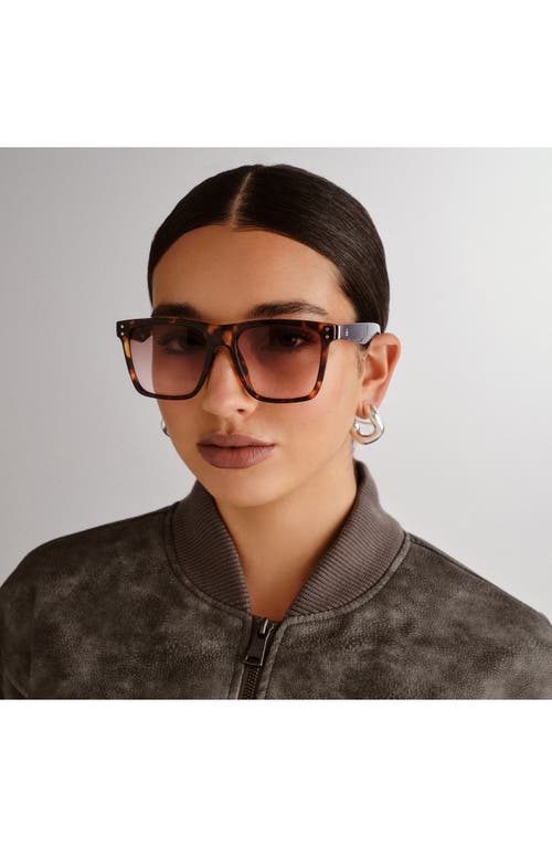 Aire Kraz 53mm Polarized Square Sunglasses In Rose Tort/rose Brown Grad
