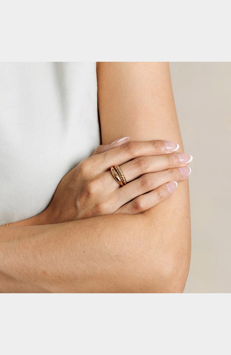 MADE BY MARY Gloss Croissant Ring, Alternate, color, Gold Vermeil