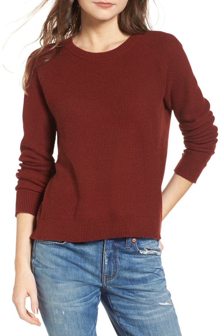 Province Cross Back Knit Pullover, Main, color, BURNISHED MAHOGANY