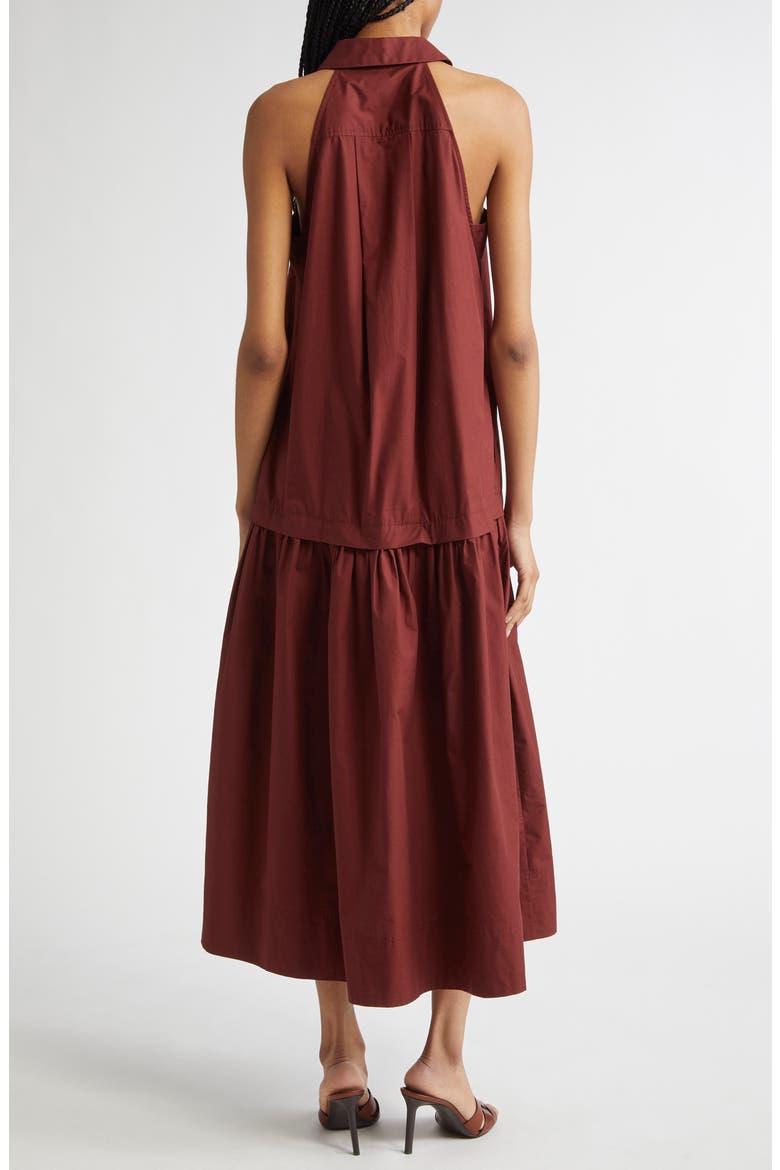 Vera Sleeveless Poplin Maxi Shirtdress, Alternate, color, DARK BOSCO