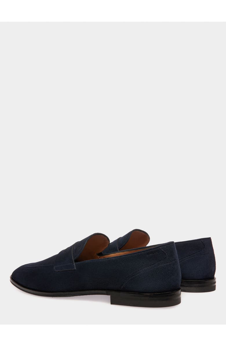 Bally Westminster Loafer In Suede Leather, Alternate, color, Blue