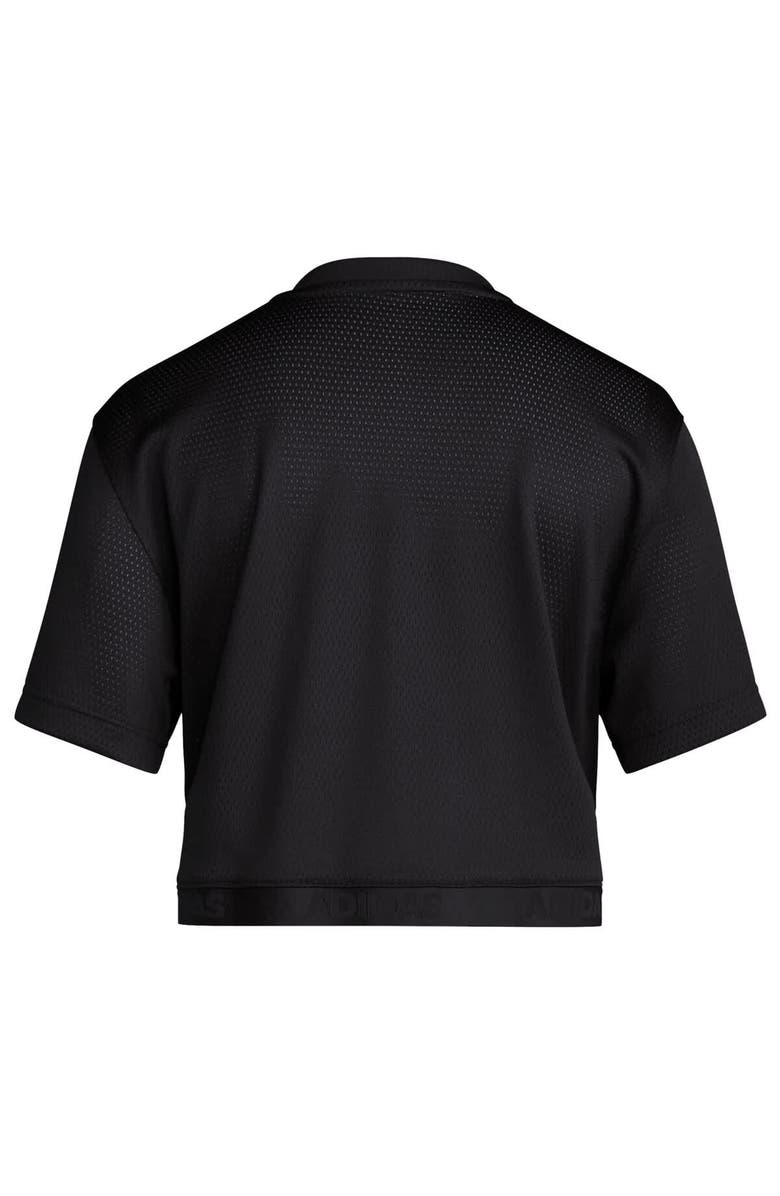 adidas Women's adidas Black Texas Tech Red Raiders Throwback Cropped T-Shirt, Alternate, color, Black