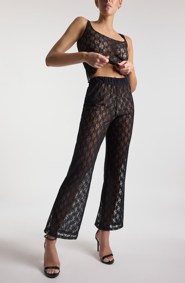 Hanky Panky Alina Sheer Lace Tap Pants, Alternate, color,