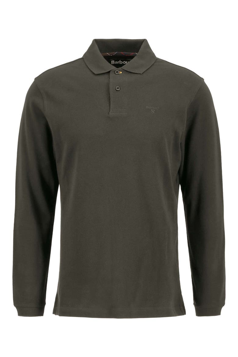 Essential Long Sleeve Piqu2 Polo, Main, color, FOREST