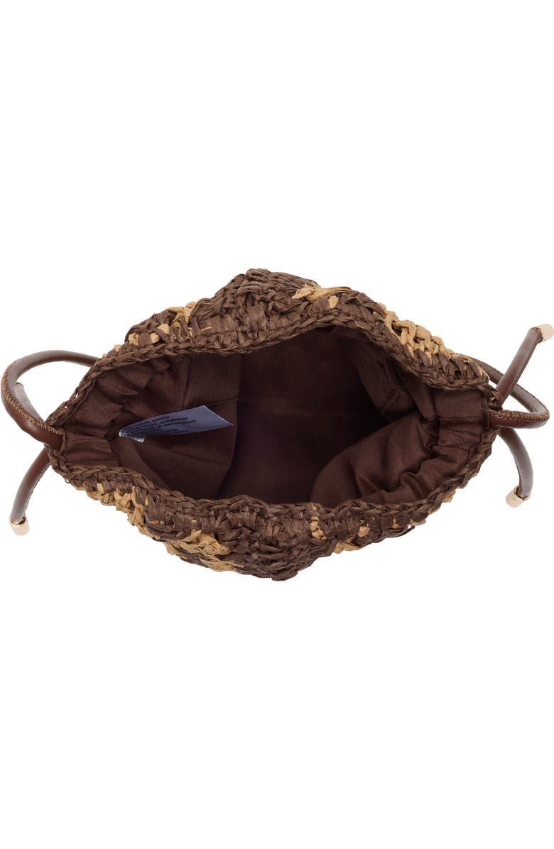 Collection XIIX Straw Bucket Bag, Alternate, color, Brown Natural