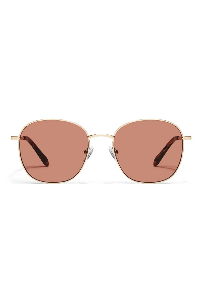 Jezabell 56mm Round Sunglasses, Main, color, GOLD/ DARK APRICOT
