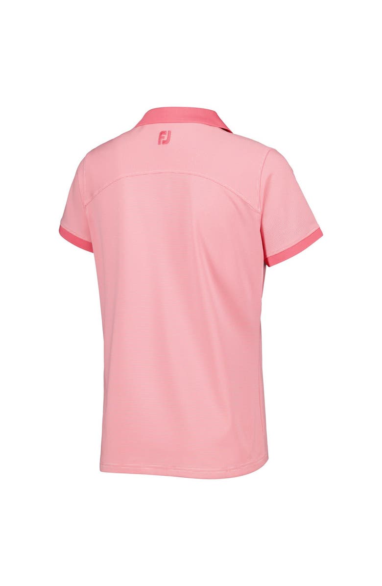 FOOTJOY Women's FootJoy Pink Arnold Palmer Invitational Stretch Lisle End on End V-Neck Polo, Alternate, color, Pink