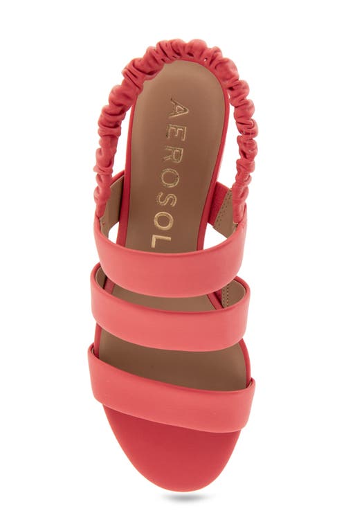 Shop Aerosoles Clarissa Slingback Sandal In Coral Leather
