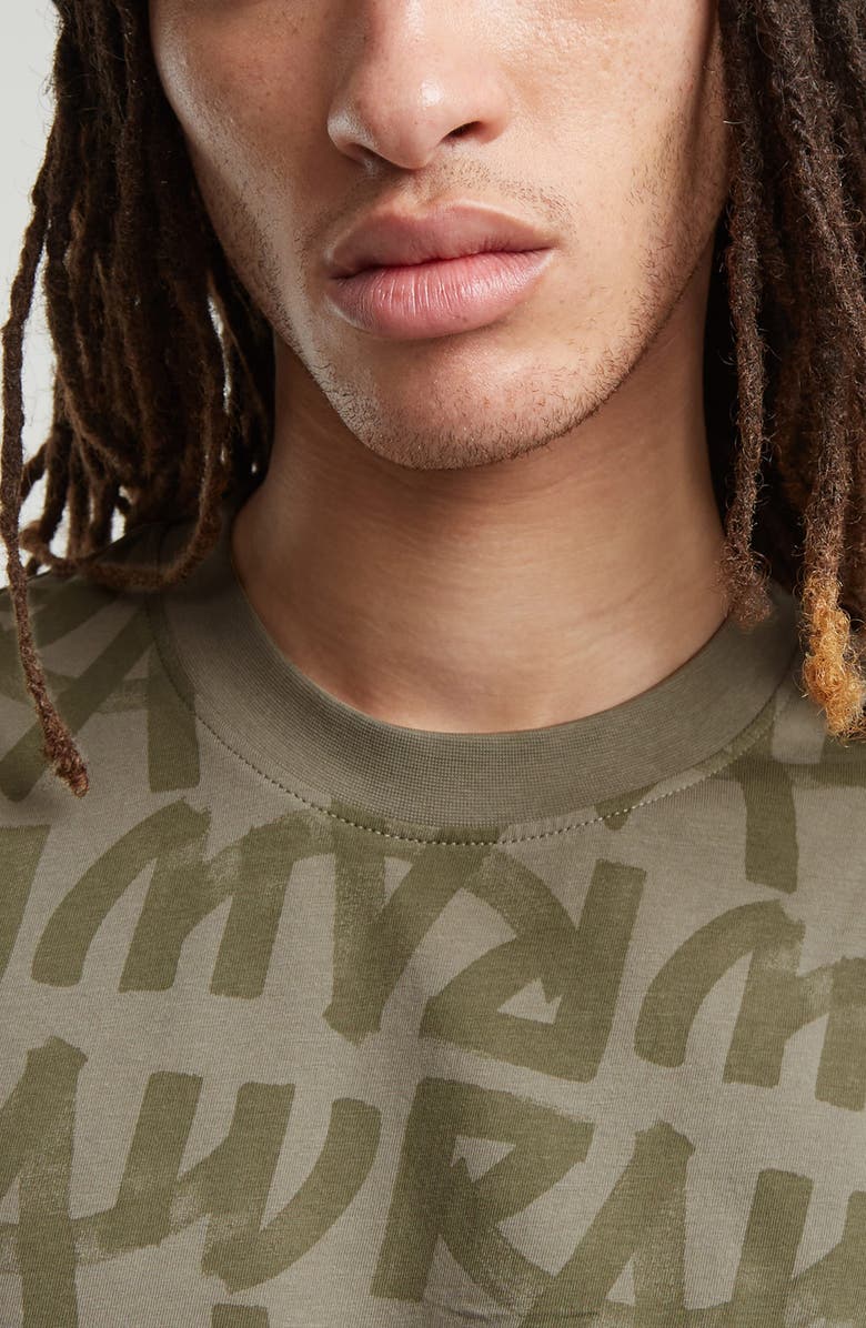 G-STAR Calligraphy Allover Graphic T-Shirt, Alternate, color, 