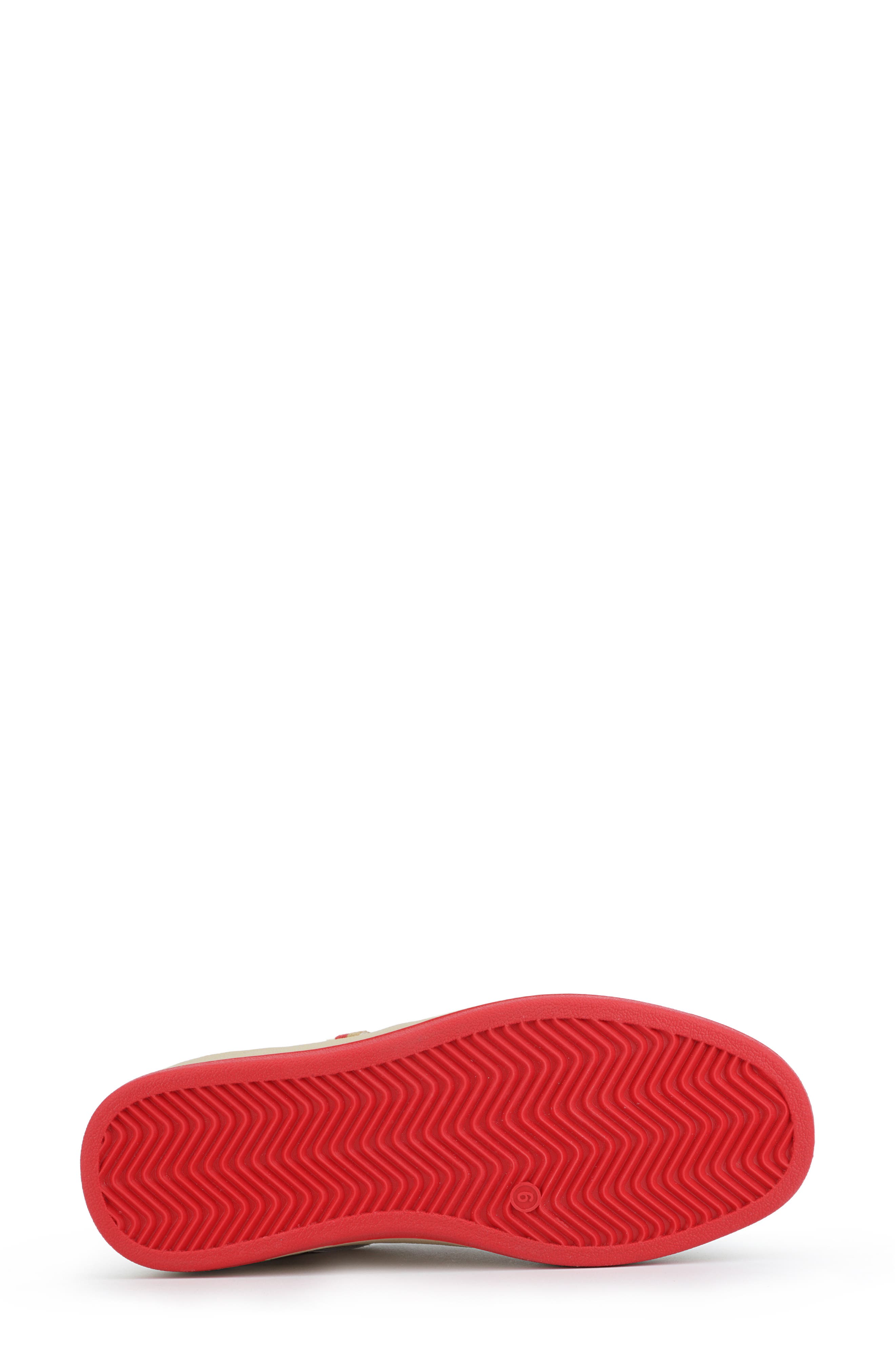 Next Metallic Stripe Sneaker, Alternate, color, RED MULTI