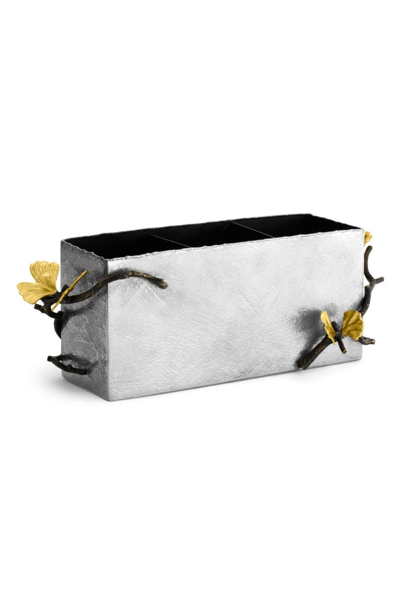 Michael Aram Butterfly Ginkgo Cutlery Caddy, Main, color, Silver/ Gold