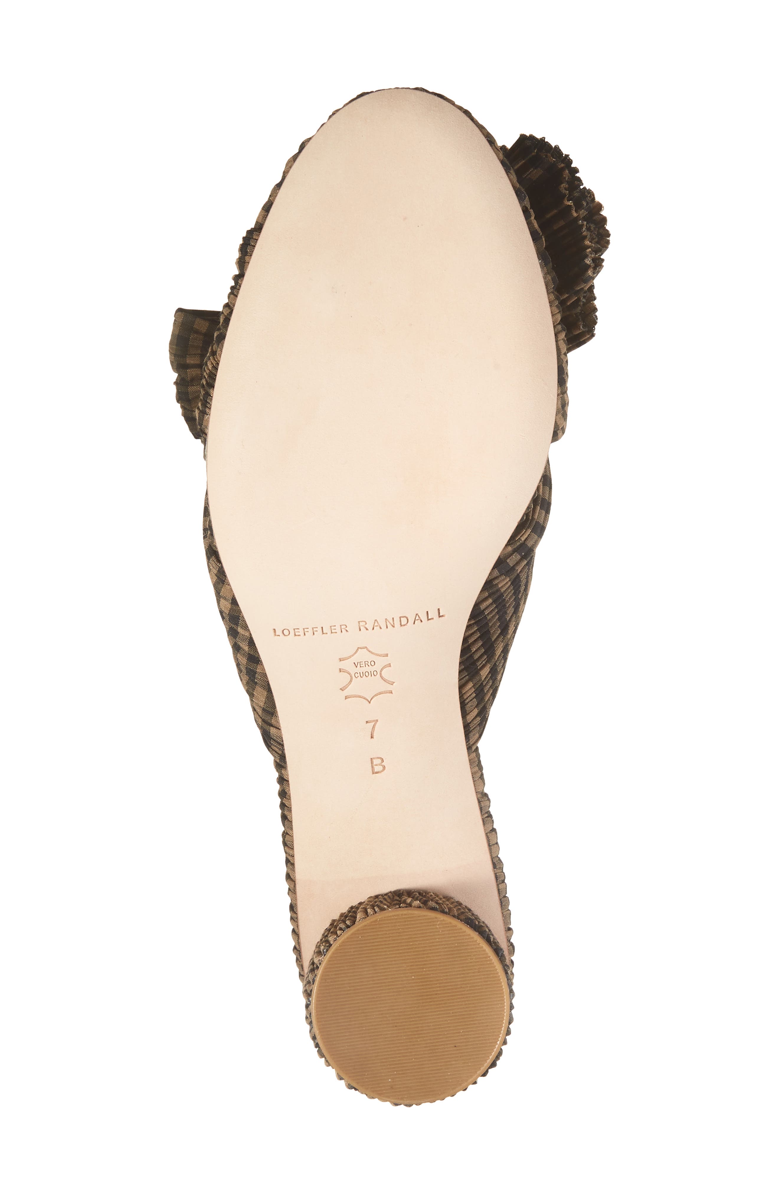 Loeffler Randall Emilia Slide Sandal, Alternate, color, Brown/ Black Check