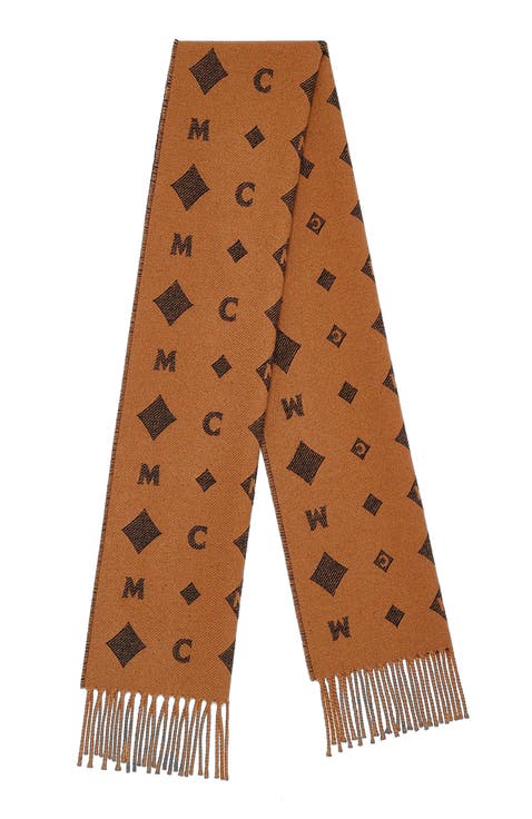 Bicolor Monogram Jacquard Stole