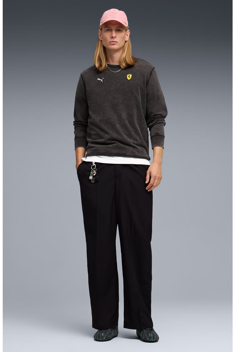 Ferrari Graphic Sweatshirt, Alternate, color, PUMA BLACK