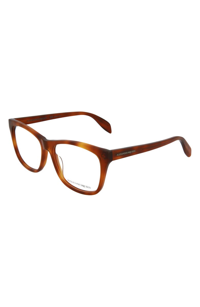 McQueen Alexander McQueen 55mm Rectangle Optical Frames, Alternate, color,