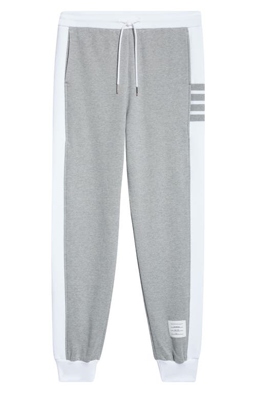 Thom Browne 4-bar French Terry Joggers In Light Grey