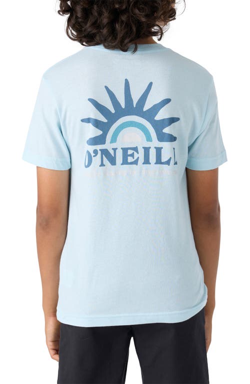 O'neill Kids' Sunrise Graphic T-shirt In Sky Blue Heather