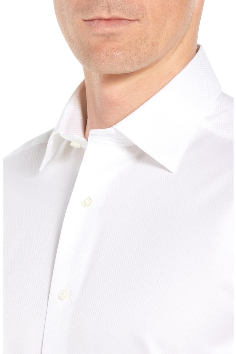 Regular Fit Boxed French Cuff Tuxedo Shirt, Alternate, color, WHITE / WHITE