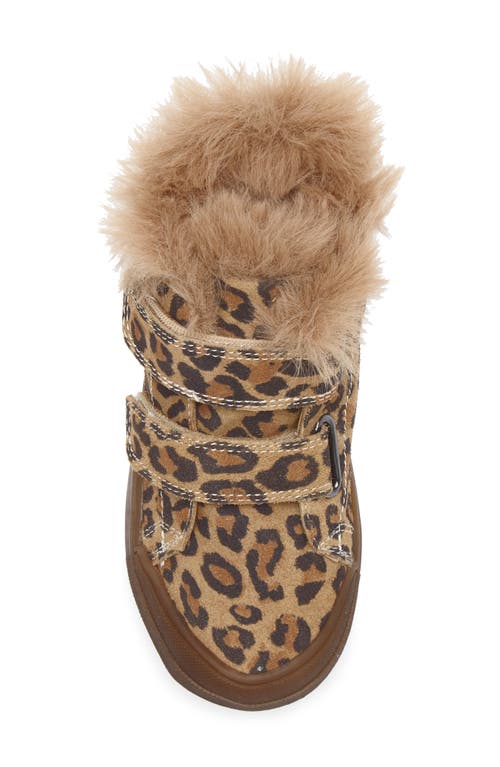 Naturino Kids' Faux Fur Trim Dellen Boot In Brown