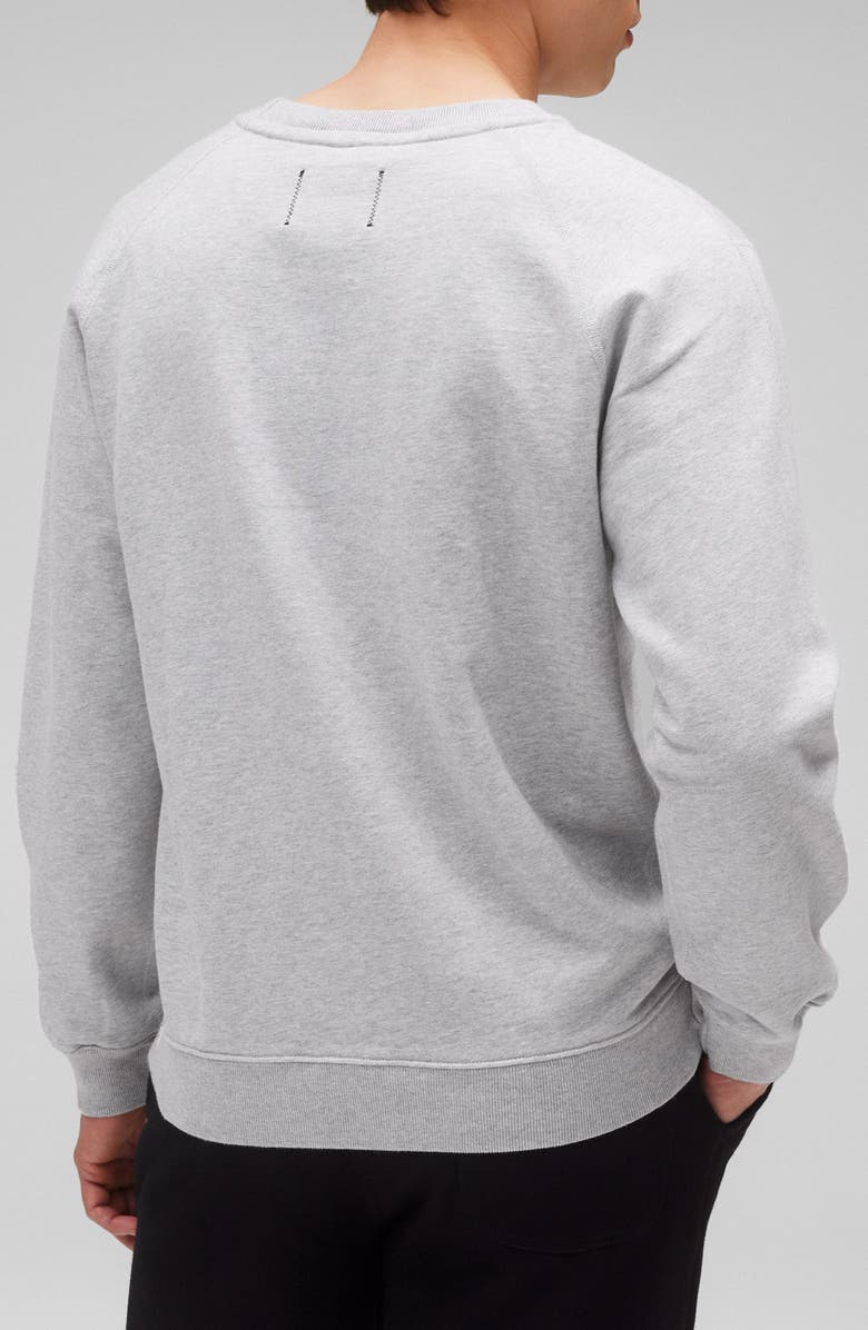 Reigning Champ Classic Crewneck Midweight Terry Sweatshirt, Alternate, color, Heather Stone