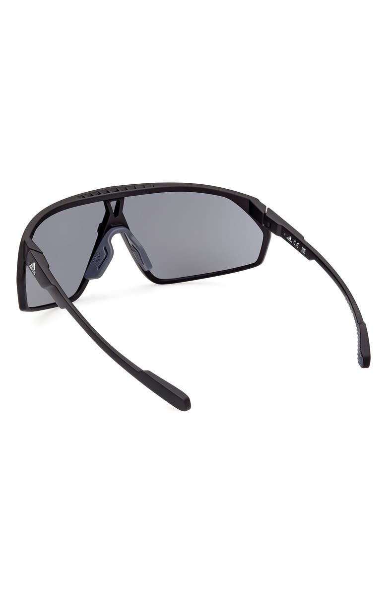 adidas 00mm Shield Sunglasses, Alternate, color, Matte Black / Smoke