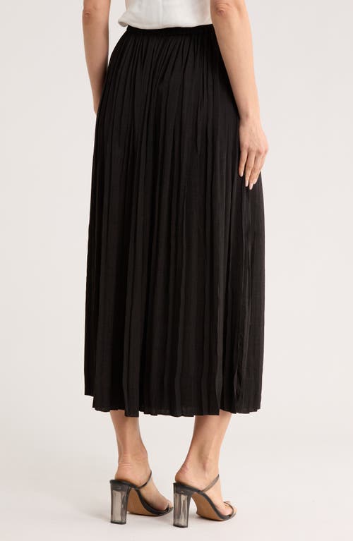 Elie Elie Tahari Pleated A-lined Midi Skirt In Black
