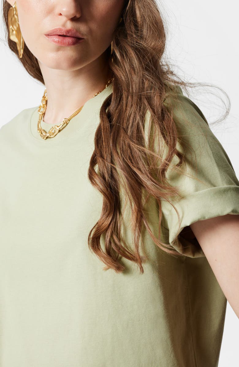 & Other Stories Lilly Crewneck T-Shirt, Alternate, color, Green Dusty Light