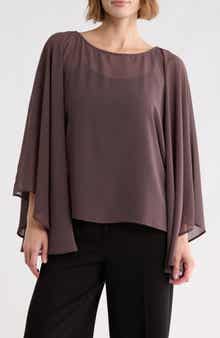 Sheer Chiffon Poncho Top
