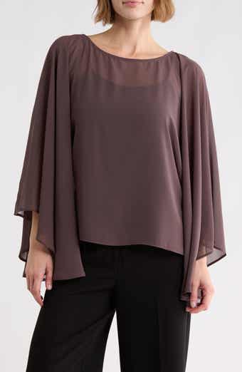Sheer Chiffon Poncho Top