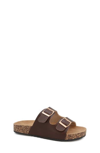 Yoki Kids' Slide Sandal In Brown