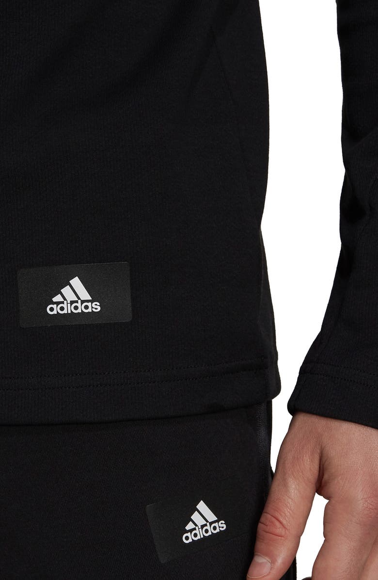 adidas Men's Future Icons Winterized Mock Neck Long Sleeve T-Shirt, Alternate, color,