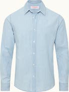 Orlebar Brown Giles Chambray Tailored Fit Chambray Shirt