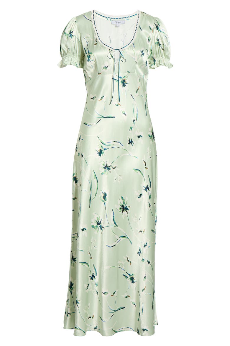 Allison Floral Tie Front Maxi Dress, Alternate, color, MINT LINNEA