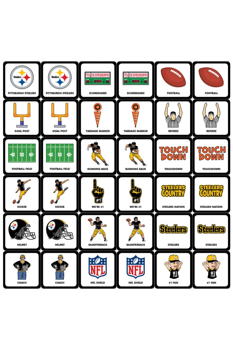 Pittsburgh Steelers Matching Game, Alternate, color, Multicolor