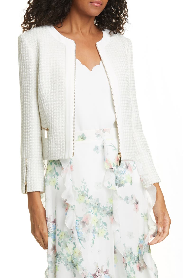 Jenniah Crop Jacket, Main, color, IVORY