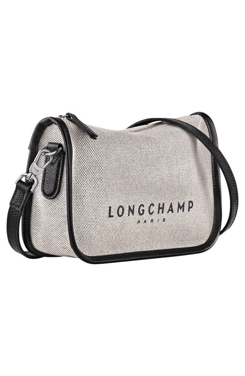 Longchamp Essential Toile East/west Crossbody Bag In Ecru