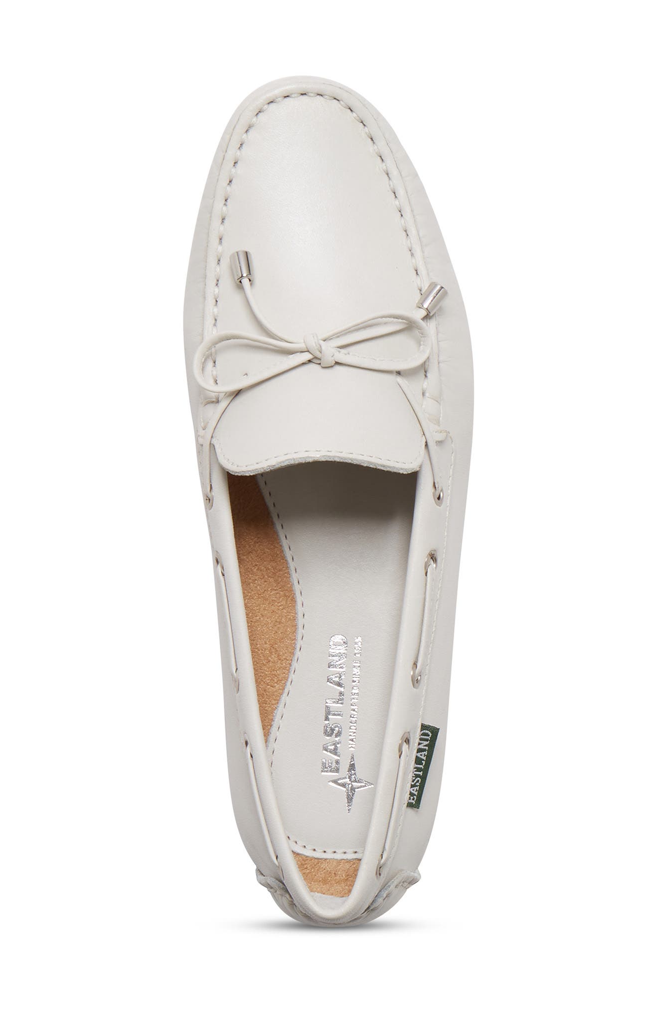 Marcella Leather Moc Loafer, Alternate, color, WHITE