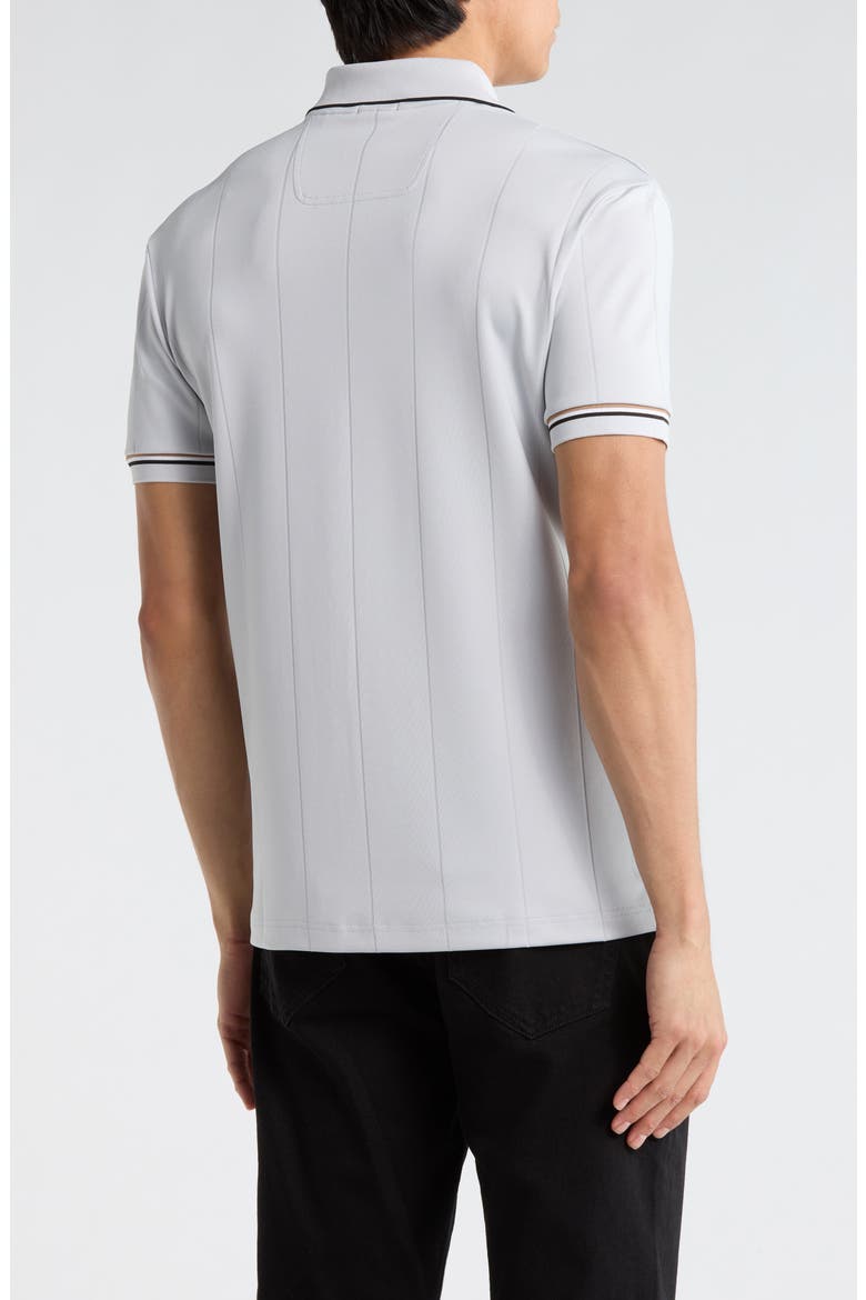 Palle Tipped Johnny Collar Knit Polo, Alternate, color, LIGHT/ PASTEL GREY