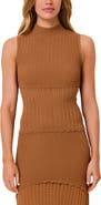 Solid & Striped Amara Mock Neck Pointelle Knit Top