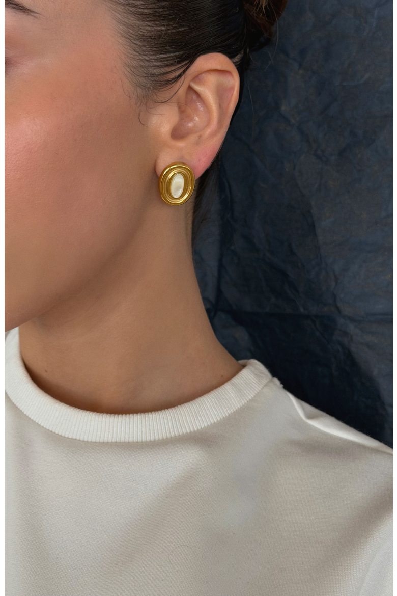 Willa Earrings, Alternate, color, Pearl Gold
