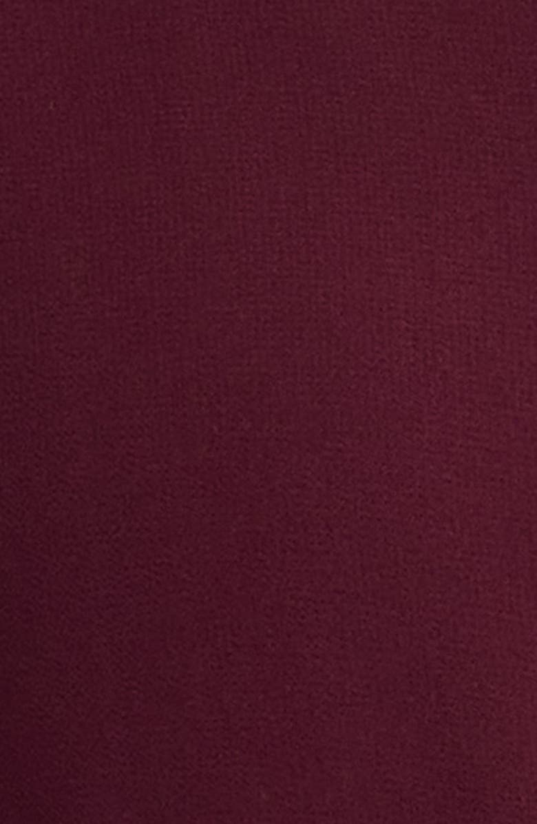 Elie Tahari The Adira Belted Long Sleeve Dress, Alternate, color, Noir Berry