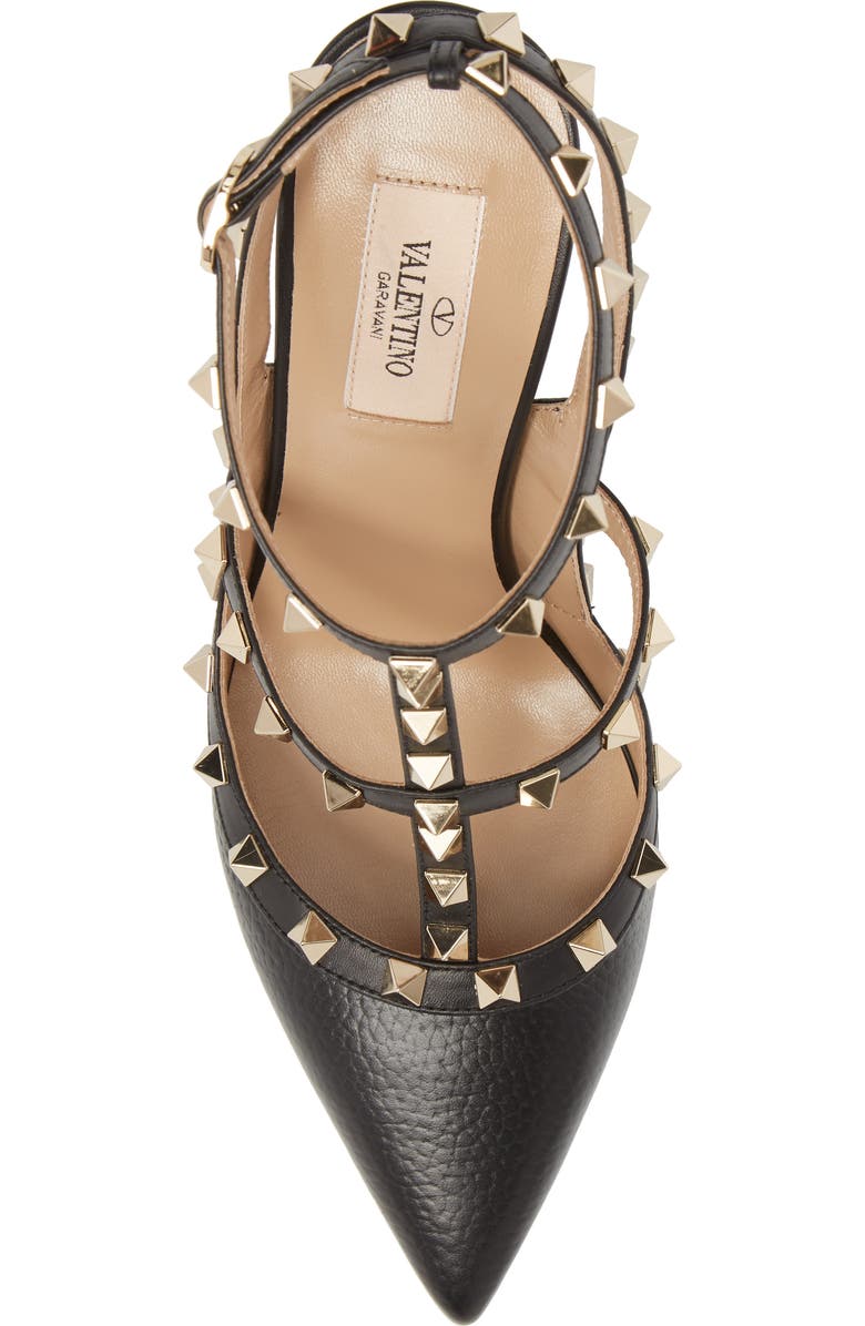 Valentino Garavani Rockstud T-Strap Pointed Toe Pump, Alternate, color,