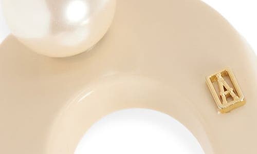 Alexandre De Paris Faux Pearl Embellished French Hair Pin In Gold