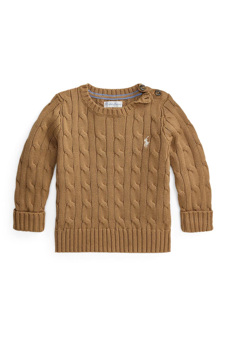 Cable Stitch Sweater, Main, color, BERKSHIRE TAN